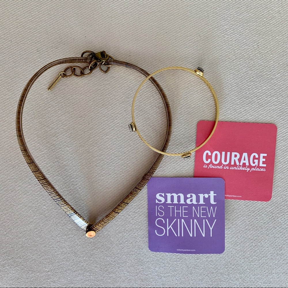 New Color By Amber Tribal Necklace Bracelet Set